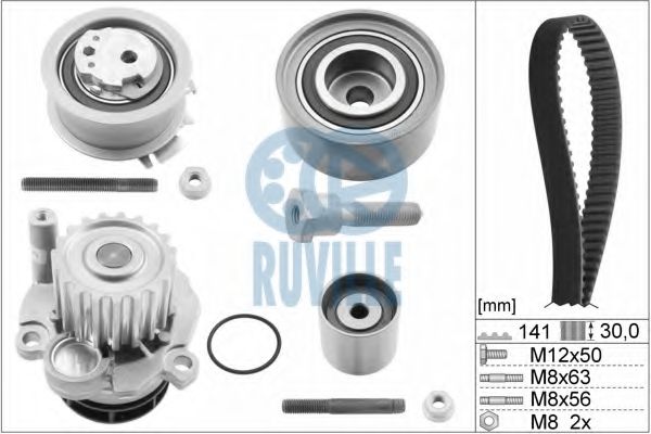 RUVILLE - 55766711 - Водяной насос + комплект зубчатого ремня (Охлаждение)