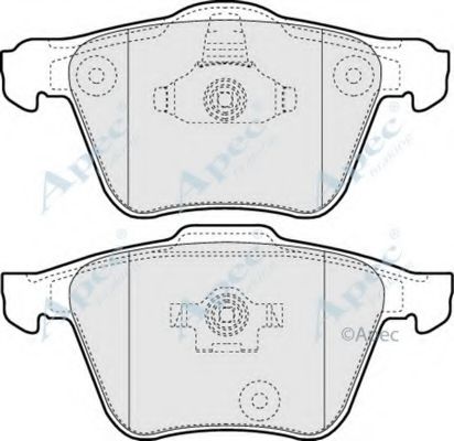 APEC BRAKING - PAD1335 - Комплект тормозных колодок, дисковый тормоз (Тормозная система)