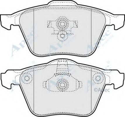 APEC BRAKING - PAD1411 - Комплект тормозных колодок, дисковый тормоз (Тормозная система)