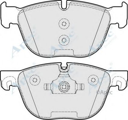 APEC BRAKING - PAD1614 - Комплект тормозных колодок, дисковый тормоз (Тормозная система)