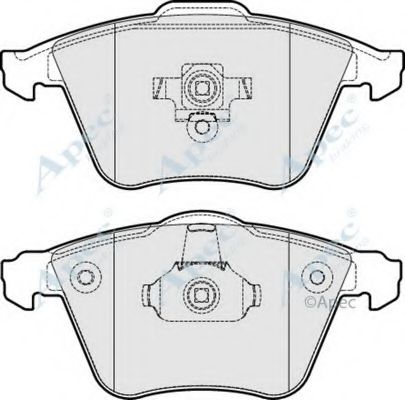 APEC BRAKING - PAD1663 - Комплект тормозных колодок, дисковый тормоз (Тормозная система)