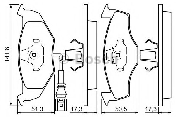 BOSCH - 0 986 424 723 - Комплект тормозных колодок, дисковый тормоз (Тормозная система)