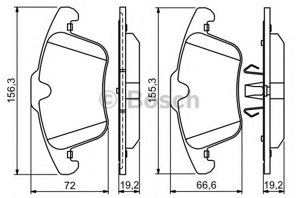 BOSCH - 0 986 494 209 - Комплект тормозных колодок, дисковый тормоз (Тормозная система)