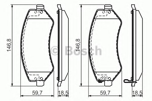 BOSCH - 0 986 494 357 - Комплект тормозных колодок, дисковый тормоз (Тормозная система)