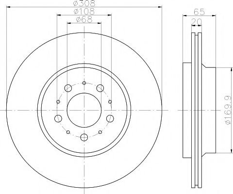 HELLA PAGID - 8DD 355 110-601 - Тормозной диск (Тормозная система)