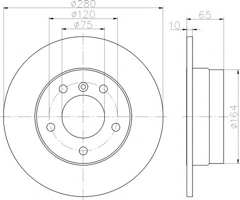 HELLA PAGID - 8DD 355 111-261 - Тормозной диск (Тормозная система)