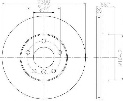 HELLA PAGID - 8DD 355 111-281 - Тормозной диск (Тормозная система)