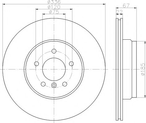 HELLA PAGID - 8DD 355 111-961 - Тормозной диск (Тормозная система)