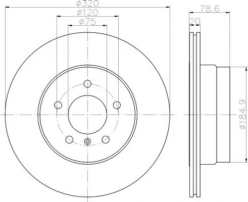 HELLA PAGID - 8DD 355 114-001 - Тормозной диск (Тормозная система)