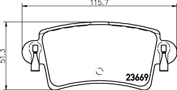 HELLA PAGID - 8DB 355 009-421 - Комплект тормозных колодок, дисковый тормоз (Тормозная система)