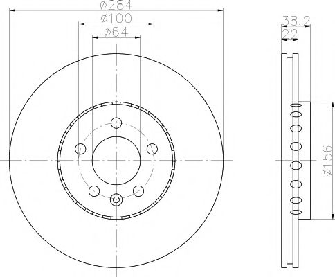 HELLA PAGID - 8DD 355 107-251 - Тормозной диск (Тормозная система)