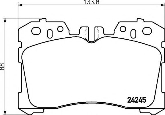 HELLA PAGID - 8DB 355 006-661 - Комплект тормозных колодок, дисковый тормоз (Тормозная система)