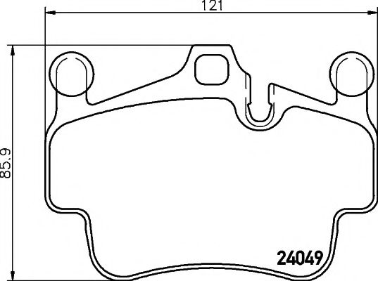 HELLA PAGID - 8DB 355 014-161 - Комплект тормозных колодок, дисковый тормоз (Тормозная система)