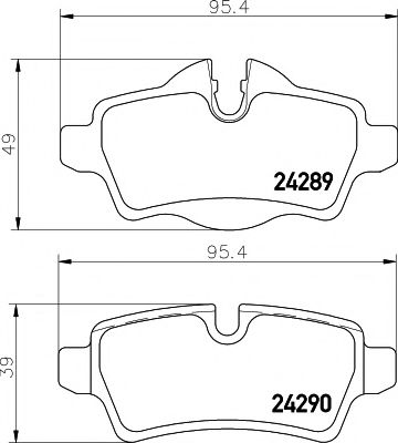 HELLA PAGID - 8DB 355 013-661 - Комплект тормозных колодок, дисковый тормоз (Тормозная система)