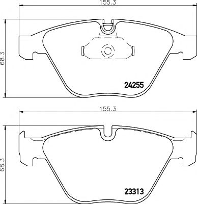 HELLA PAGID - 8DB 355 013-931 - Комплект тормозных колодок, дисковый тормоз (Тормозная система)