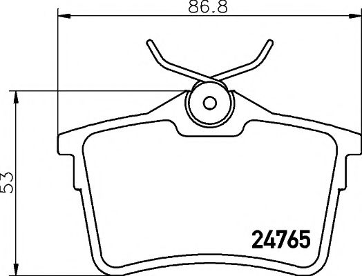 HELLA PAGID - 8DB 355 014-081 - Комплект тормозных колодок, дисковый тормоз (Тормозная система)