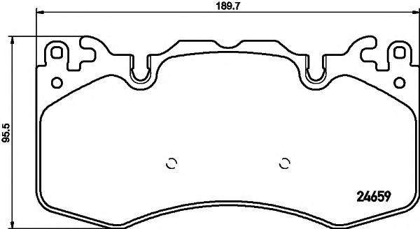 HELLA PAGID - 8DB 355 016-151 - Комплект тормозных колодок, дисковый тормоз (Тормозная система)