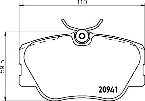 HELLA PAGID - 8DB 355 017-601 - Комплект тормозных колодок, дисковый тормоз (Тормозная система)