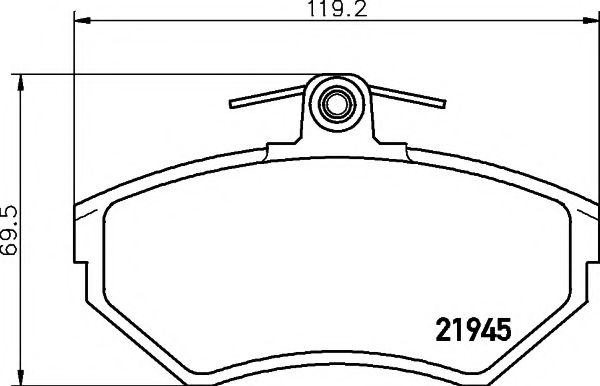 HELLA PAGID - 8DB 355 018-241 - Комплект тормозных колодок, дисковый тормоз (Тормозная система)