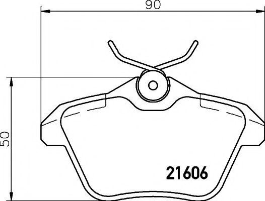 HELLA PAGID - 8DB 355 018-291 - Комплект тормозных колодок, дисковый тормоз (Тормозная система)