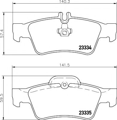 HELLA PAGID - 8DB 355 018-751 - Комплект тормозных колодок, дисковый тормоз (Тормозная система)