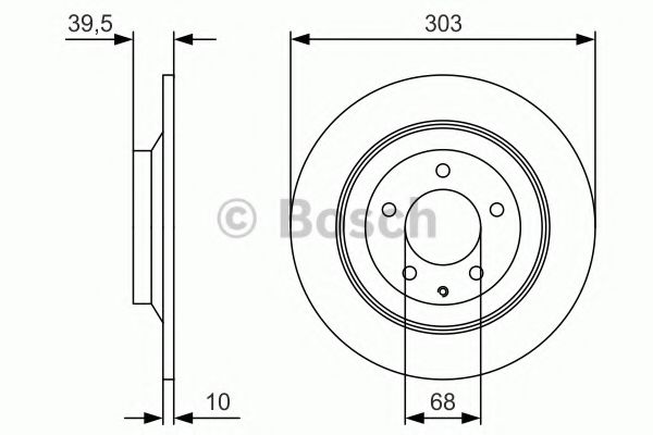 BOSCH - 0 986 479 V04 - Тормозной диск (Тормозная система)