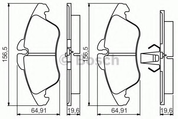 BOSCH - 0 986 495 245 - Комплект тормозных колодок, дисковый тормоз (Тормозная система)