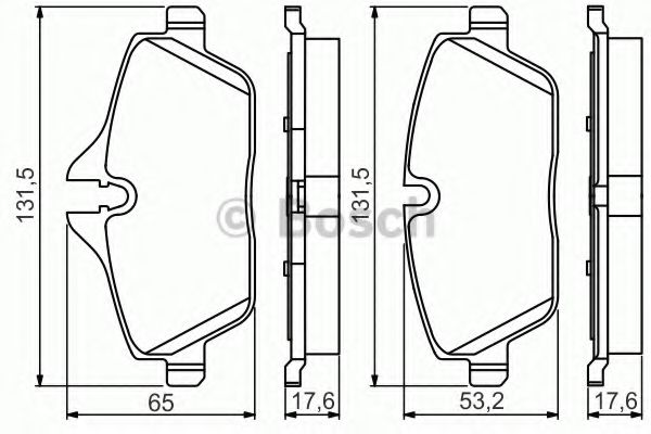 BOSCH - 0 986 495 251 - Комплект тормозных колодок, дисковый тормоз (Тормозная система)