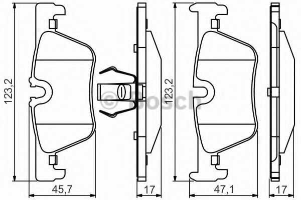 BOSCH - 0 986 495 289 - Комплект тормозных колодок, дисковый тормоз (Тормозная система)