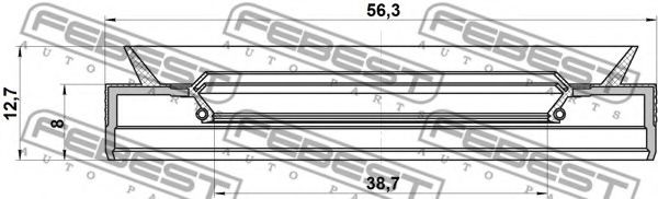 FEBEST - 95PES-40560813C - Уплотняющее кольцо вала, автоматическая коробка передач (Автоматическая коробка передач)