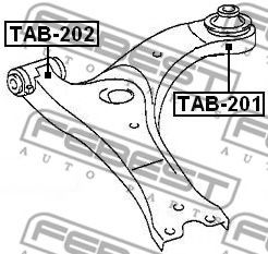 FEBEST - TAB-202 - Подвеска, рычаг независимой подвески колеса (Подвеска колеса)