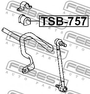 FEBEST - TSB-757 - Опора, стабилизатор (Подвеска колеса)