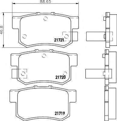 TEXTAR - 2171901 - Комплект тормозных колодок, дисковый тормоз (Тормозная система)