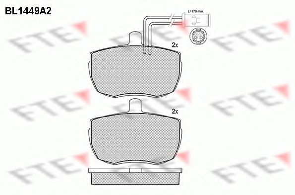 FTE - BL1449A2 - Комплект тормозных колодок, дисковый тормоз (Тормозная система)