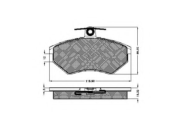 SPIDAN - 31837 - Комплект тормозных колодок, дисковый тормоз