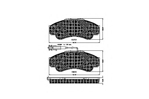 SPIDAN - 32428 - Комплект тормозных колодок, дисковый тормоз