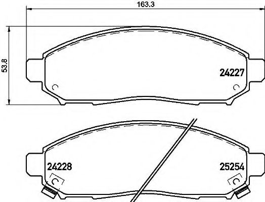 BREMBO - P 56 096 - Комплект тормозных колодок, дисковый тормоз (Тормозная система)