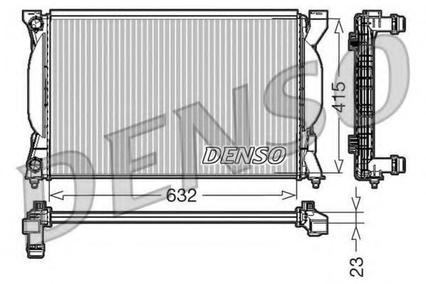 DENSO - DRM02035 - Радиатор, охлаждение двигателя (Охлаждение)