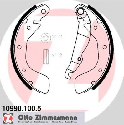 ZIMMERMANN - 10990.100.5 - Комплект тормозных колодок (Тормозная система)