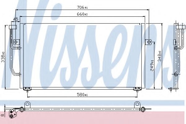 NISSENS - 94306 - Конденсатор, кондиционер (Кондиционер)