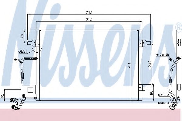 NISSENS - 94593 - Конденсатор, кондиционер (Кондиционер)