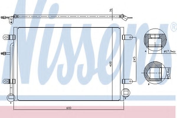 NISSENS - 94851 - Конденсатор, кондиционер (Кондиционер)