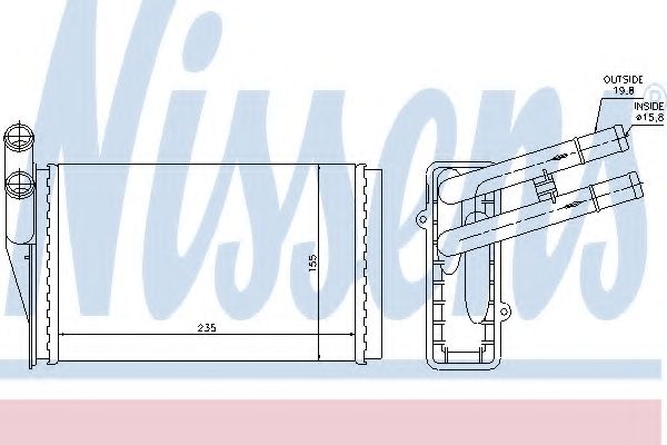 NISSENS - 70221 - Теплообменник, отопление салона (Отопление / вентиляция)