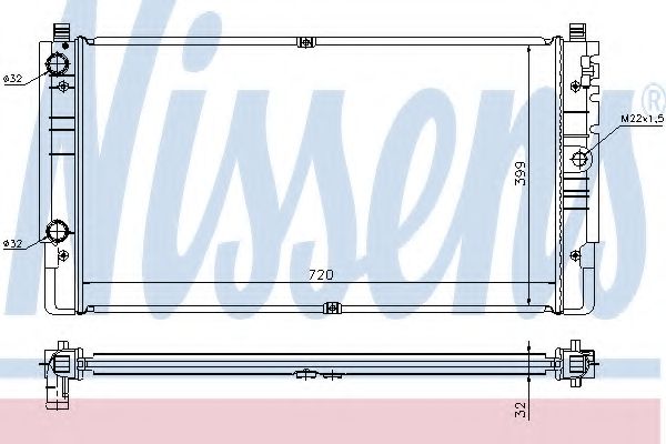 NISSENS - 65238A - Радиатор, охлаждение двигателя (Охлаждение)