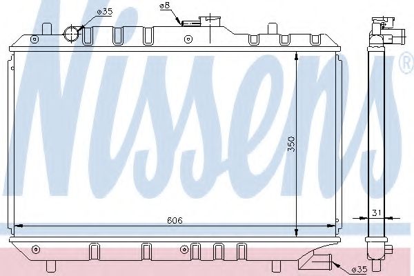 NISSENS - 64168 - Радиатор, охлаждение двигателя (Охлаждение)