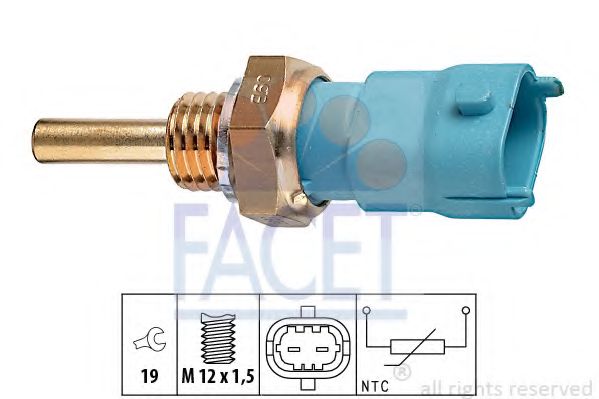 FACET - 7.3239 - Датчик, температура масла (Смазывание)