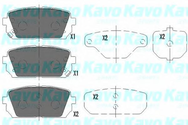 KAVO PARTS - KBP-4019 - Комплект тормозных колодок, дисковый тормоз (Тормозная система)