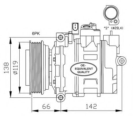 NRF - 32111 - Компрессор, кондиционер (Кондиционер)