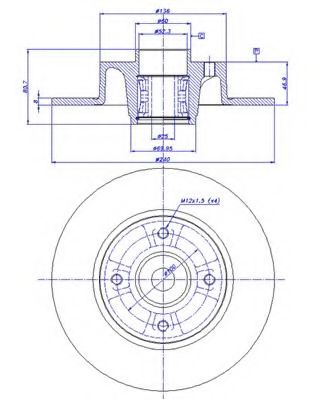 CAR - 142.1059 - Тормозной диск (Тормозная система)