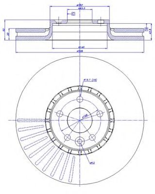 CAR - 142.1505 - Тормозной диск (Тормозная система)